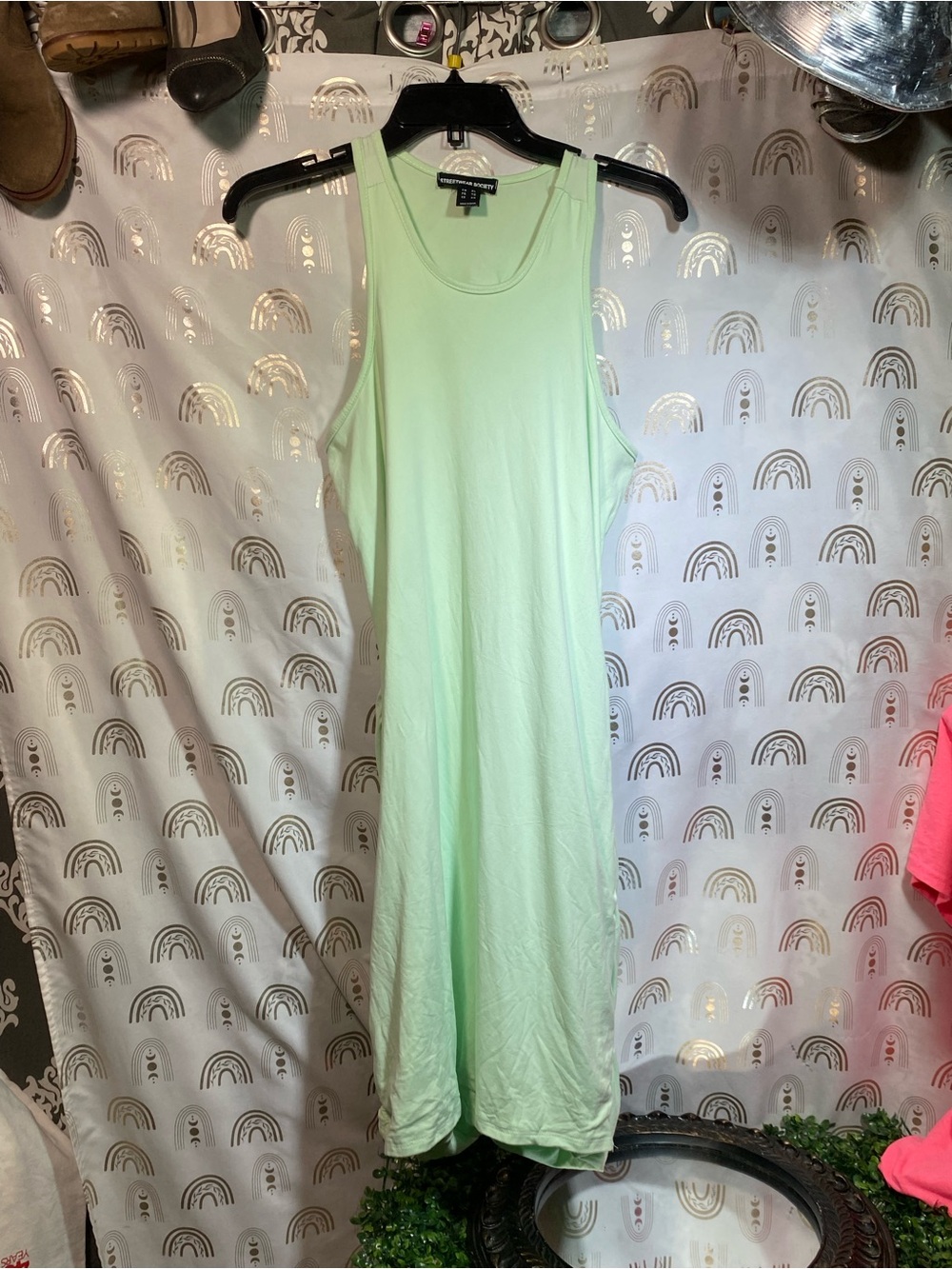 Streetwear Society Mint Green Tank Midi Dress